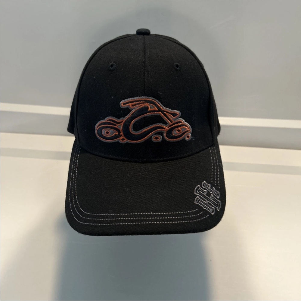 Orange County Choppers Motorcycle Graphic Embroidered Flexfit Fitted Hat(Cap)BLK